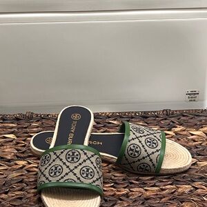 Tory Burch logo sandals